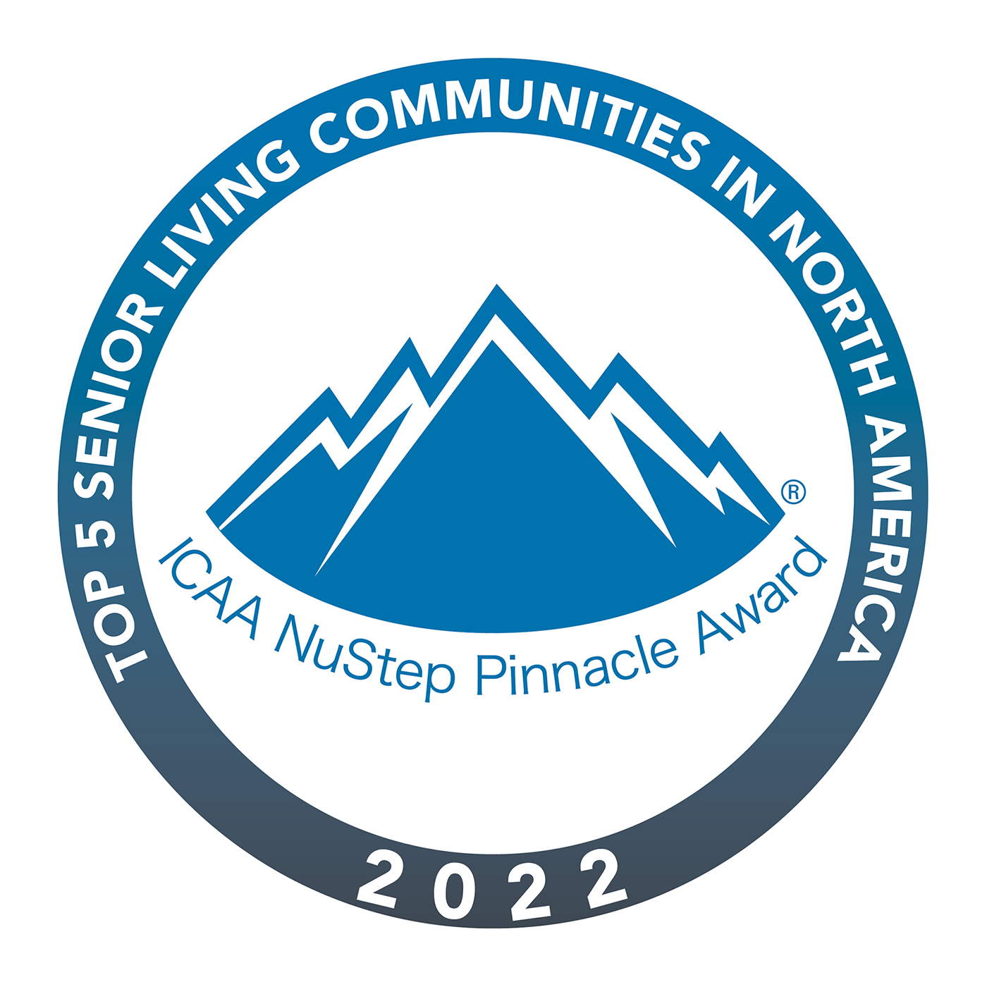 IACAA NuStep Pinnacle Award - Top 5 senior living communities in North America - 2022