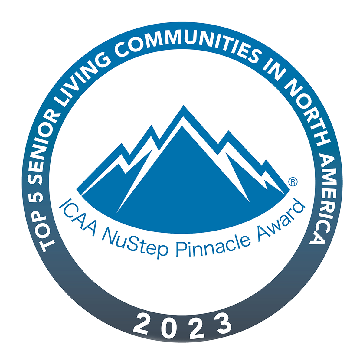 IACAA NuStep Pinnacle Award - Top 5 senior living communities in North America - 2023