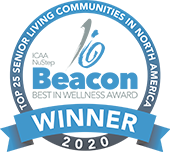ICAA NuStep Beacon Best In Wellness Award Winner 2020 - Top 25 Secnior Living Communities in North America